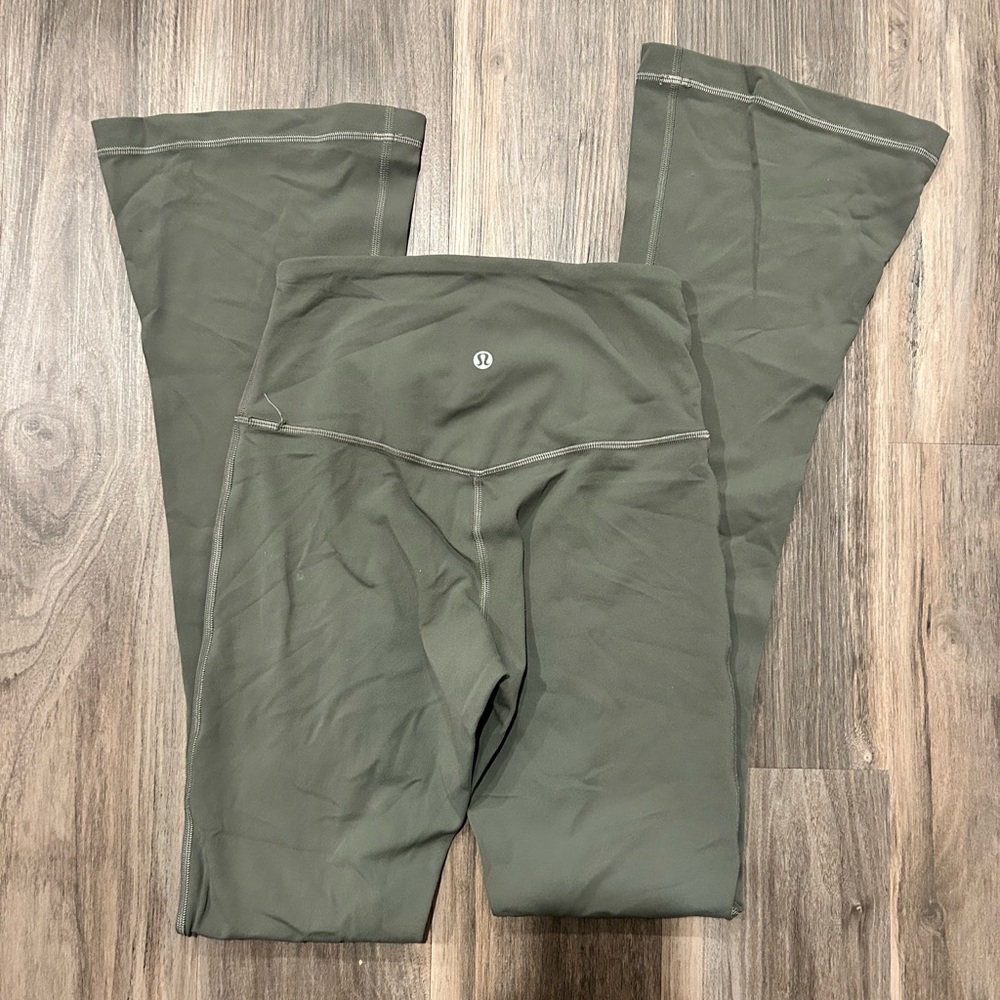 Lululemon Athletica Olive Green Flared Pants
